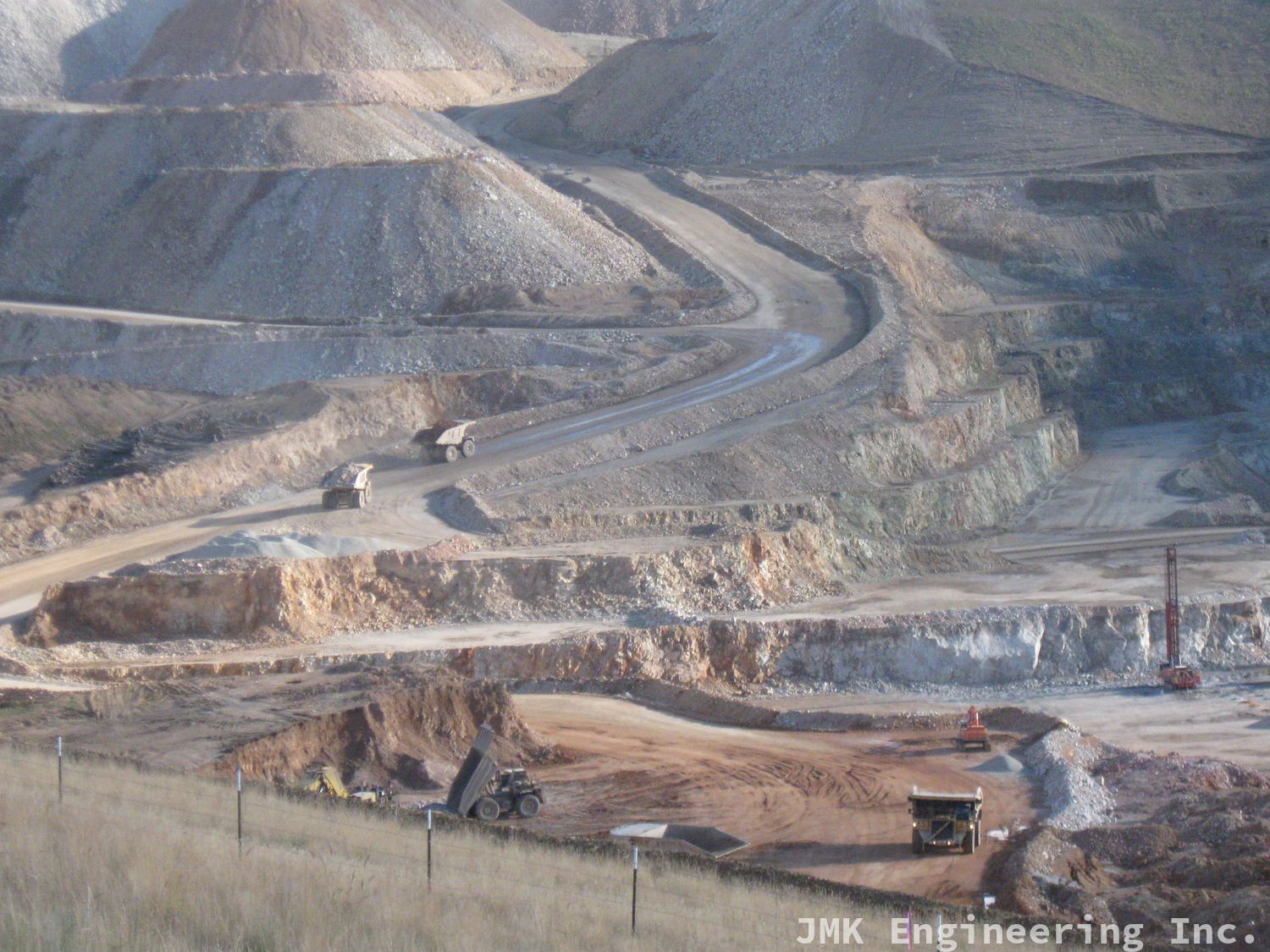 Landscape of a open pit gold mine