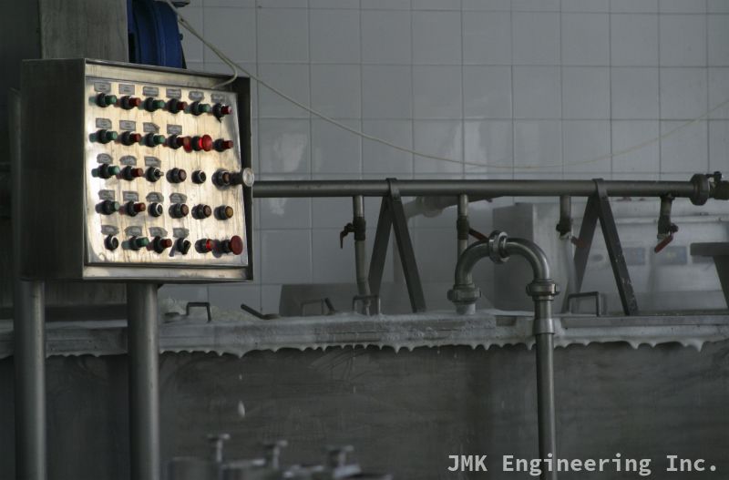 industrial control system in modern dairy factory