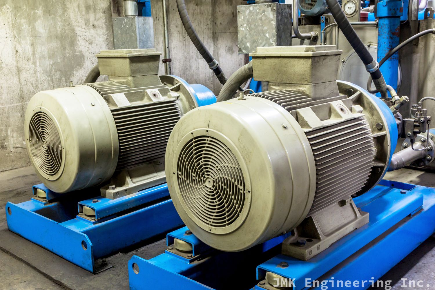 Motor with pump industry in factory